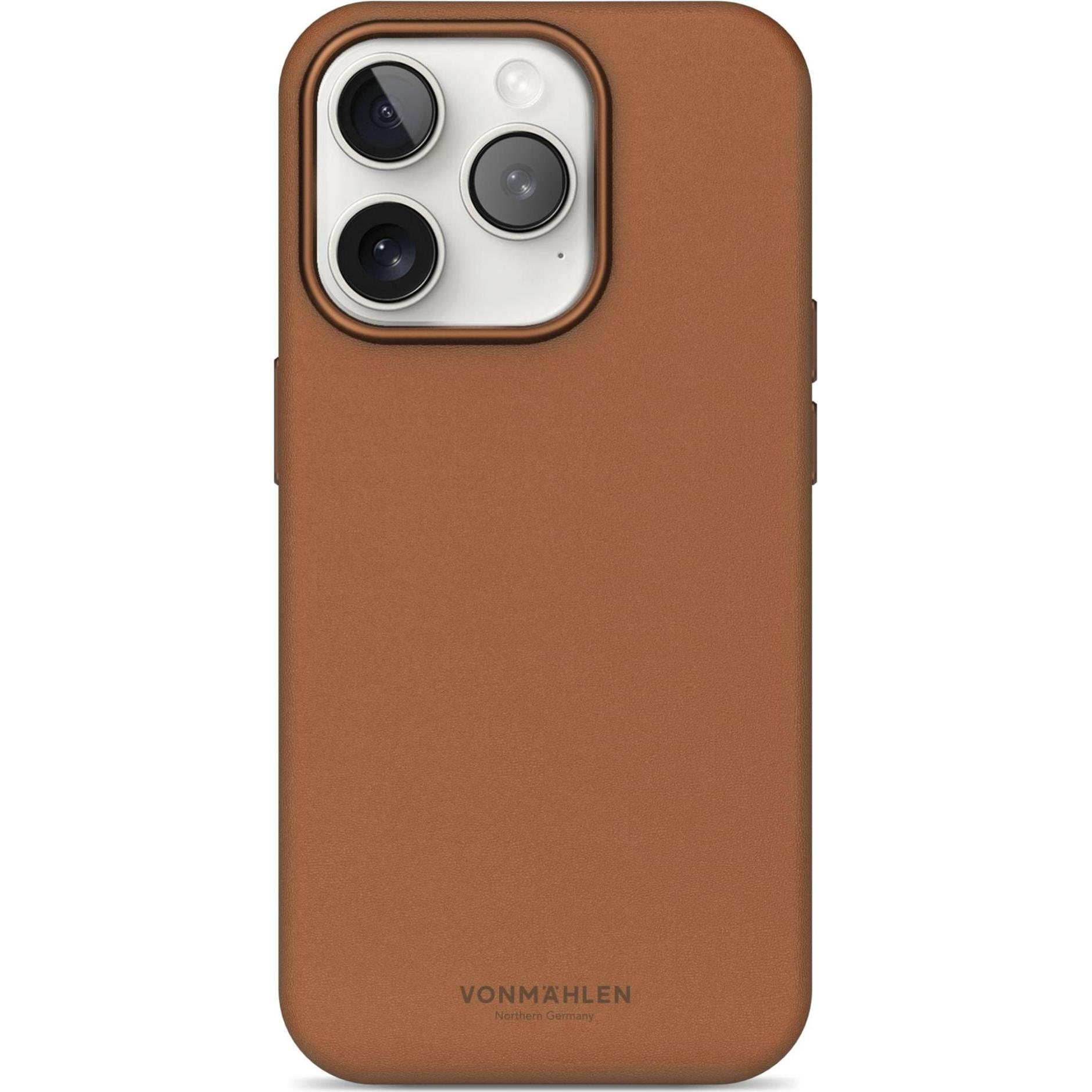 Vonmählen Like Leather Case for iPhone 16 Pro Max Brown (Apple iPhone 16 Pro Max), Smartphone Hülle, Braun