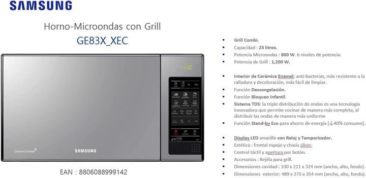 Actual product image Samsung GE 83 X (23 l)