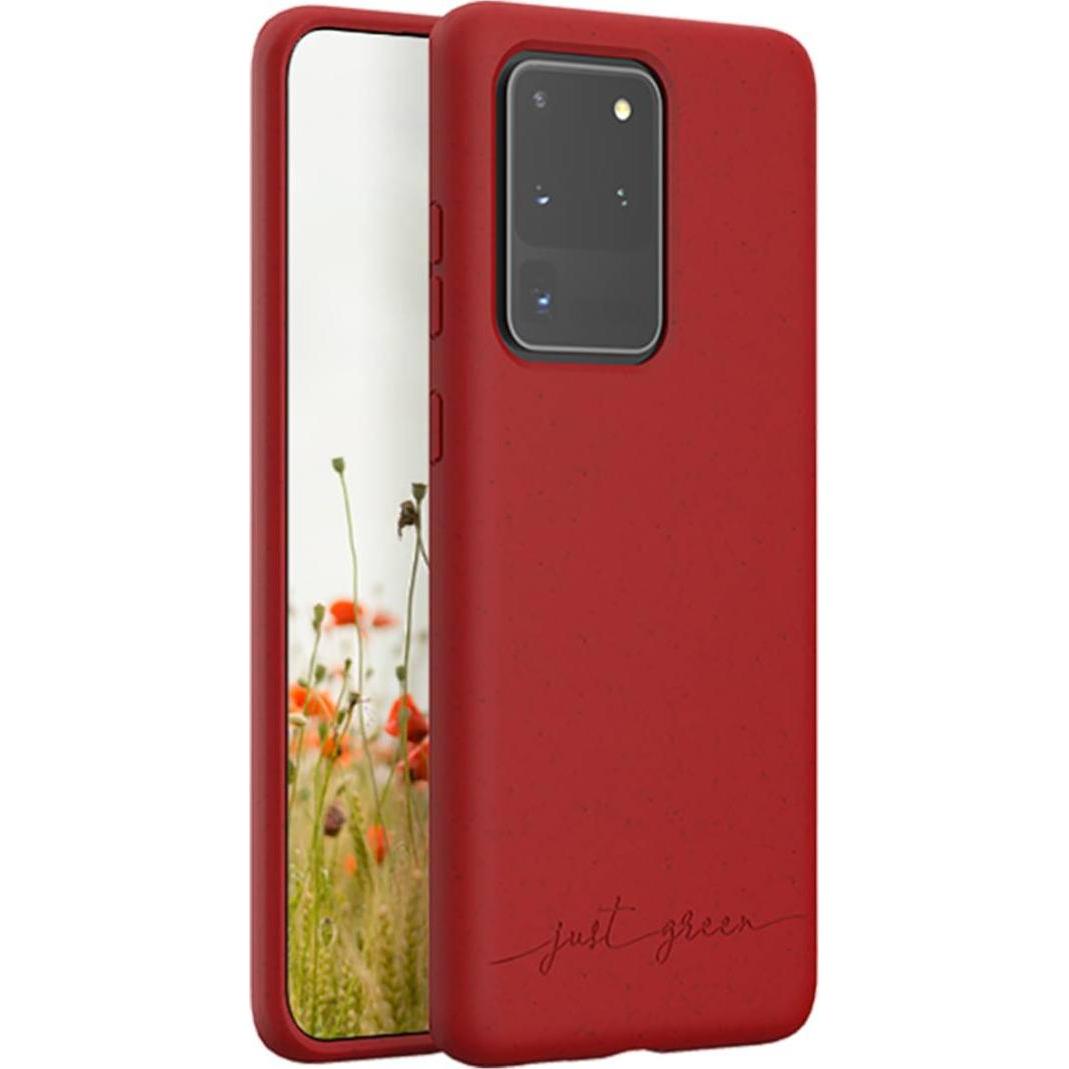 Bigben 100% biologisch abbaubare Handyhülle Series (Samsung Galaxy S20 Ultra), Smartphone Hülle, Rot