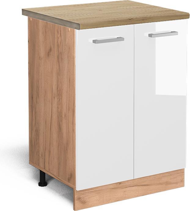 Goldkraft Eiche, Weiss Hochglanz