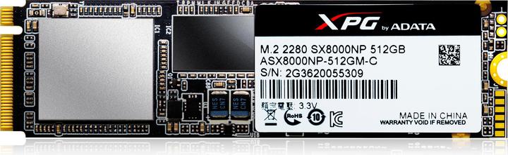Image du produit Adata Flash SX8000 (512 Go, M.2)