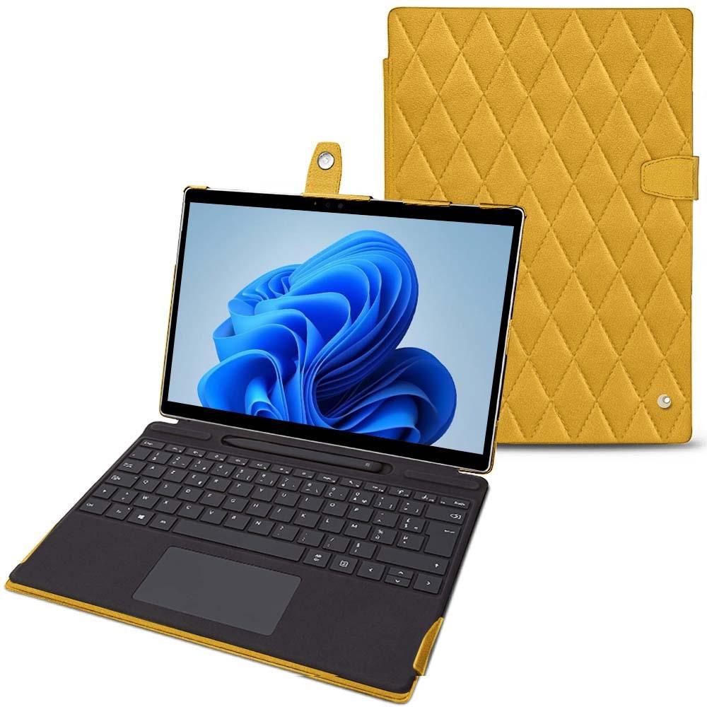 Noreve Lederschutzhülle Microsoft Surface Pro8 (Microsoft Surface Pro 8), Tablet Hülle, Orange