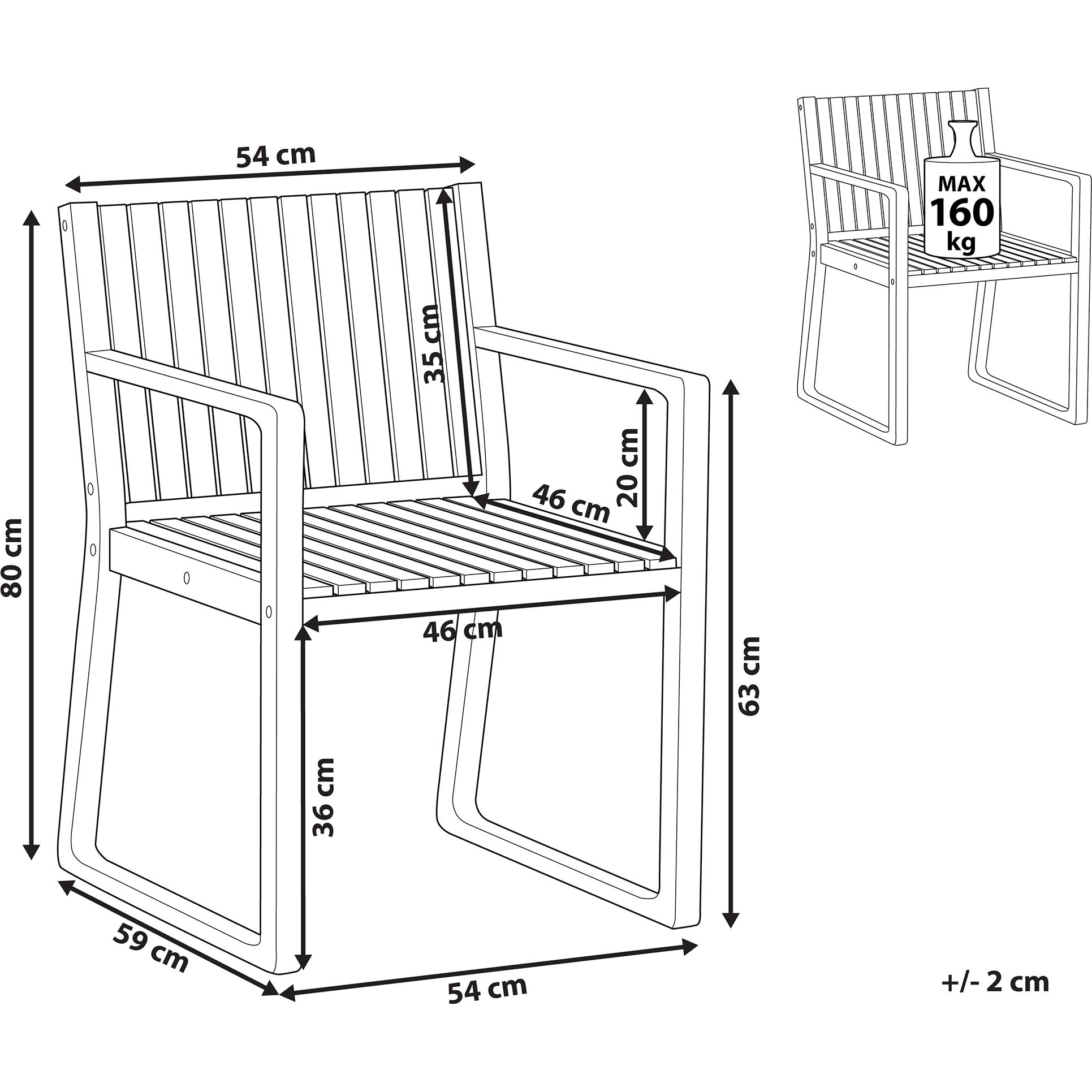 Thumbnail - Beliani, Gartenstühle, Sassari