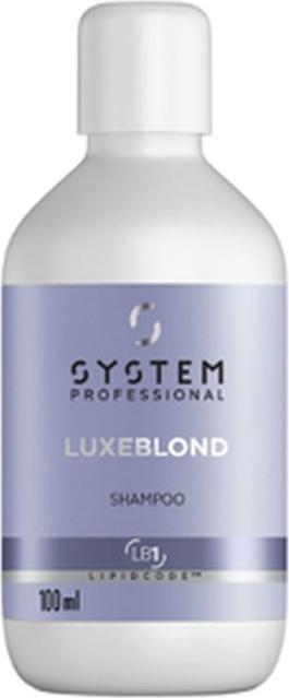 System Professional Shampooing Luxeblond pour cheveux blonds (100 ml, Shampoing liquide)
