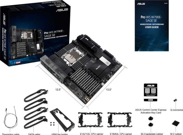 Produktbild ASUS PRO WS W790E-SAGE SE (LGA 4677, Intel W790, SSI EEB)
