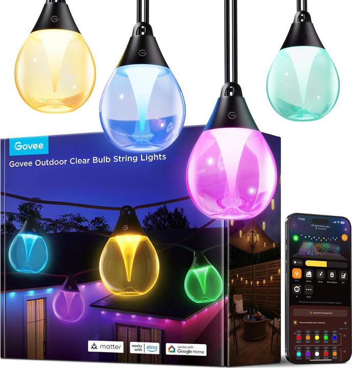 Immagine prodotto Govee Outdoor Clear Bulb String Lights (15 m)