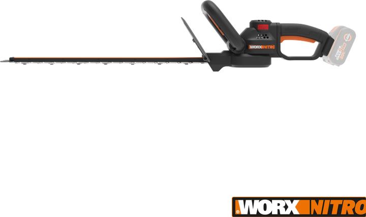 Worx Nitro Cordless Telescopic Hedge Trimmer with Brushless Motor, 54cm Cut, 27mm Capacity (Battery operated)