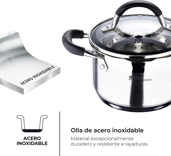 Actual product image MasterPRO Stockpot (Pot, Stainless steel, 16 x 10 cm)