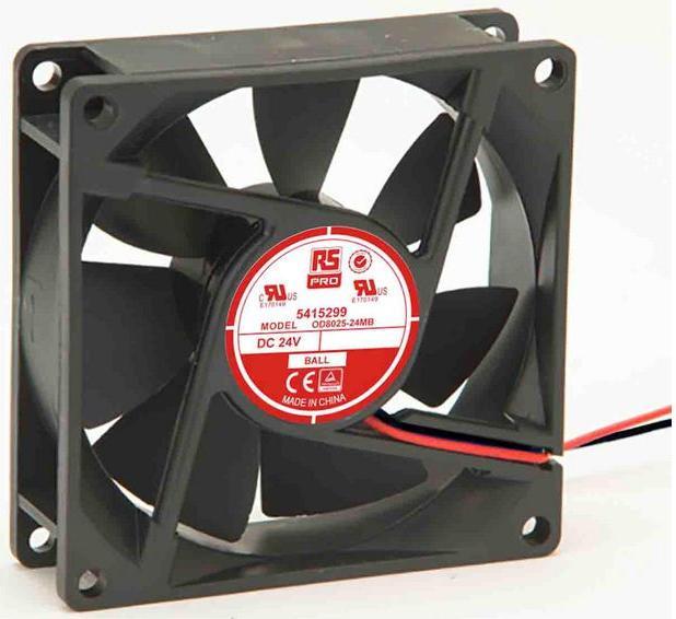 Immagine prodotto RS PRO Ventola Ass. Su Cuscinetti 24v (80 mm)