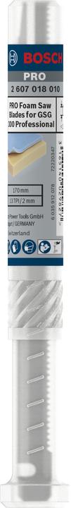Nutritional values and ingredients Bosch Professional Zubehör PRO Foam saw blade, 130 mm, 2-piece.