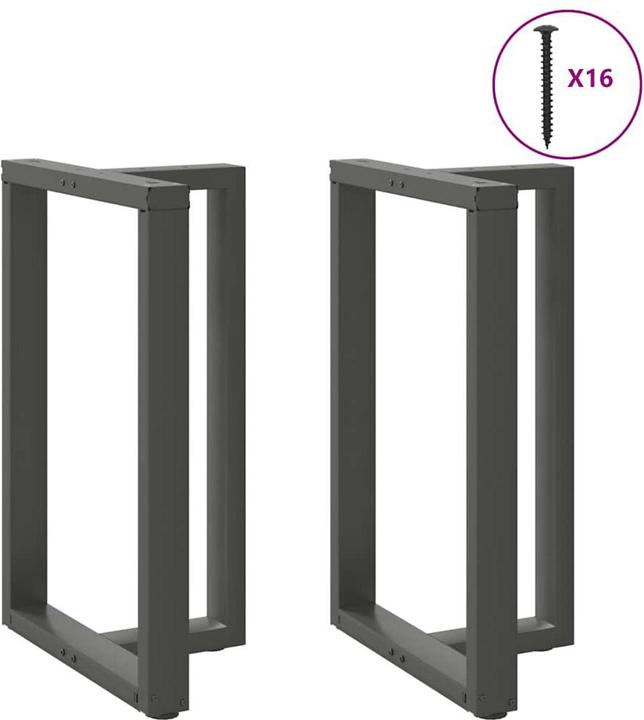 VidaXL Bartischbeine T-Form 2 Stk. Anthrazit 60x35x(91-92) cm Stahl Tischbein