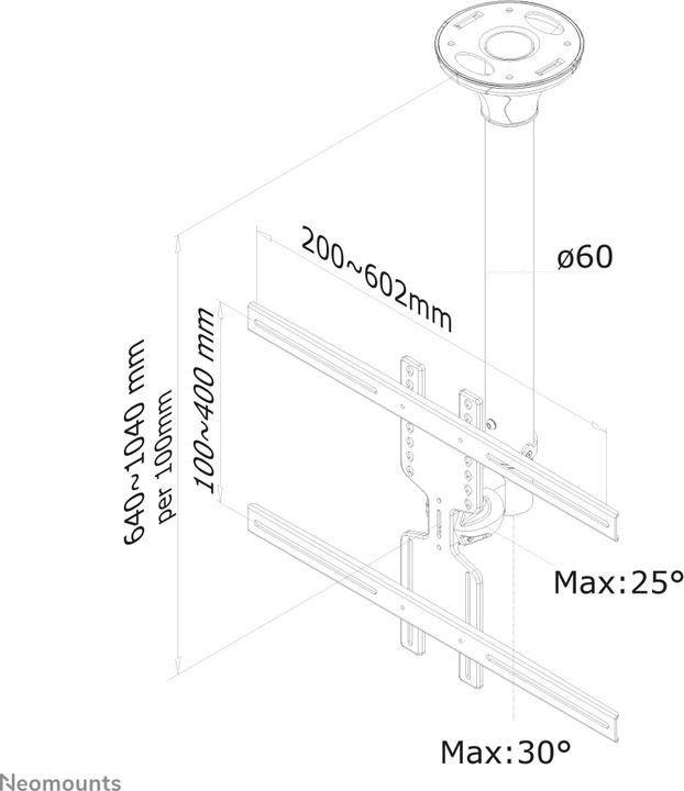 Actual product image Neomounts Fpma-C400 (Ceiling, 60")