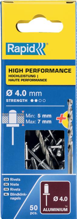 Produktbild Rapid Universal Blindniete Ø 4,0 x 10 mm