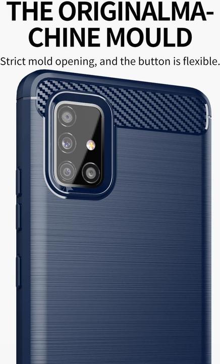 Produktbild Cadorabo TPU Ultra Slim carbon edelstahl Kombi Cover (Samsung Galaxy M40s)
