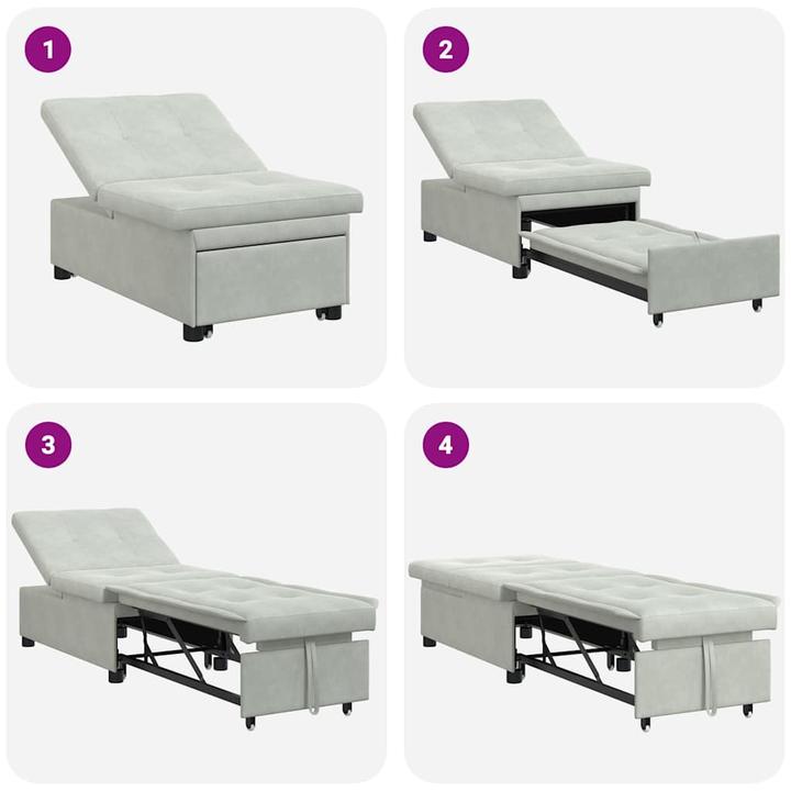 Image du produit vidaXL Canapé-lit Gris clair