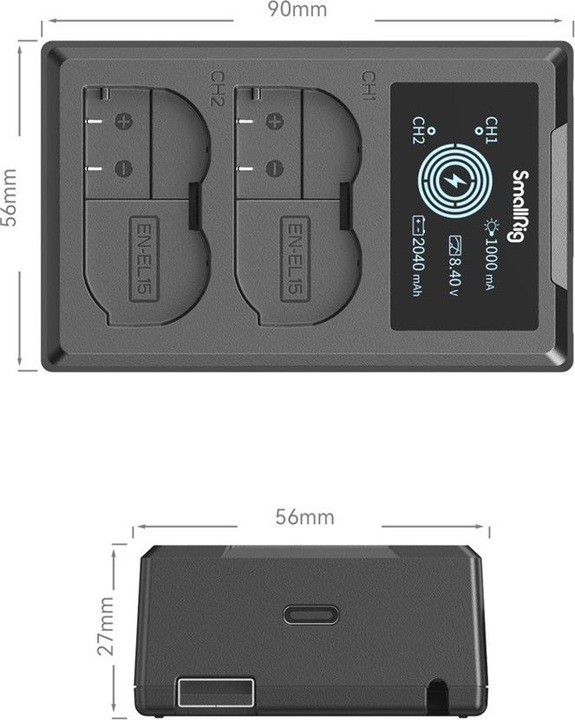 Actual product image SmallRig 4083 Battery Charger For EN-EL15 Batteries