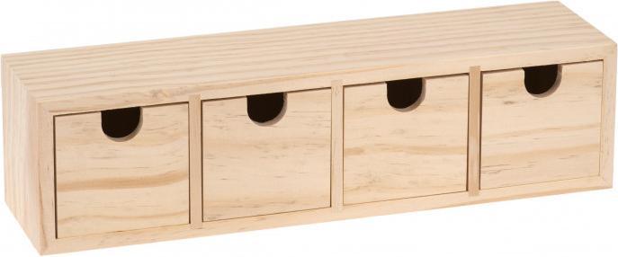 Immagine prodotto Glorex Scatola di legno con 4 cassetti