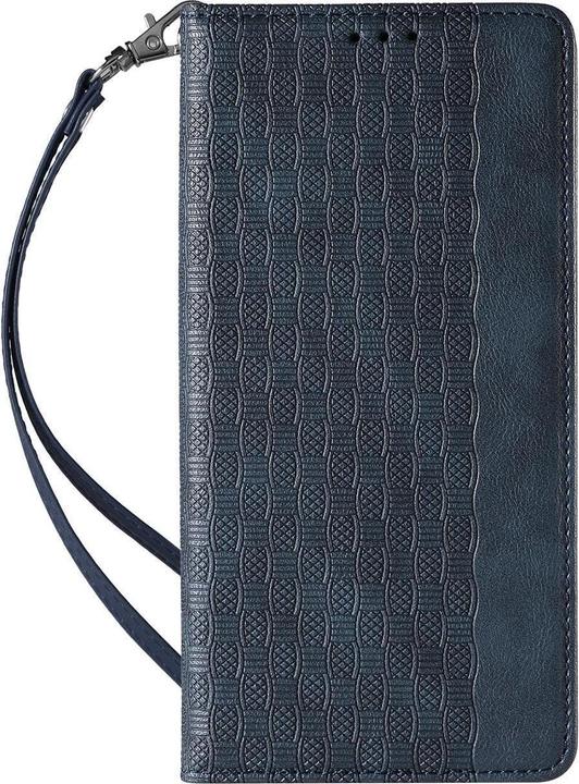 Image du produit Hurtel Magnet Strap Case iPhone 14 Pro Flip Wallet Mini Lanyard Stand Blue (Apple iPhone 14 Pro)