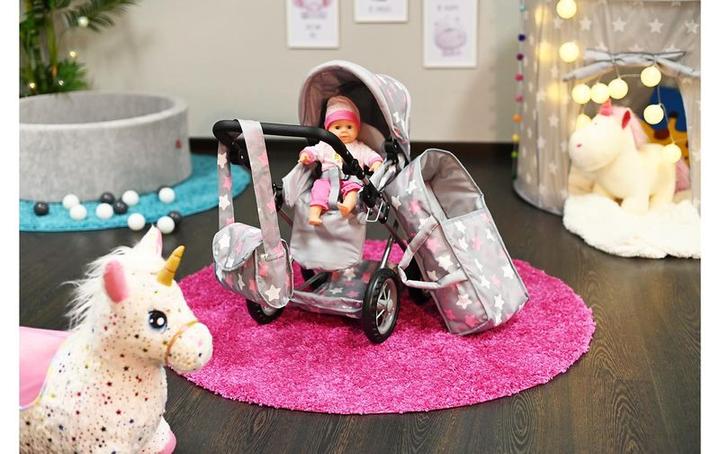 Image du produit Knorrtoys Puppenwagen Ruby - "star grey pink"