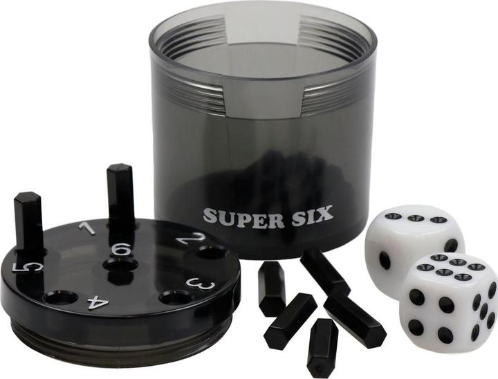 Actual product image Bestsaller 3013 SUPER SIX Würfelspiel ABS Kunststoff, auch für die Reise, 36 Spielstäbchen & 2 Würfe (2 - 6 Players)