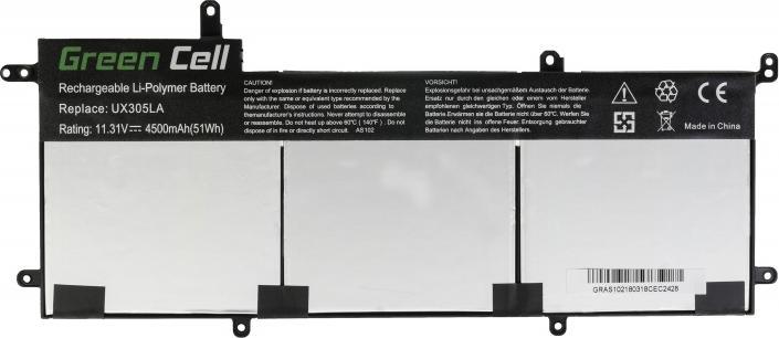 Produktbild GreenCell Laptop Battery for Asus Zenbook UX305L UX305U - 11.31V - 4200mAh (3 Zellen, 4200 mAh)