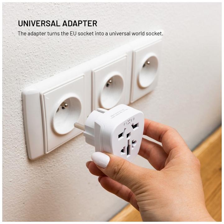 Actual product image Fixed EU Adapter, white