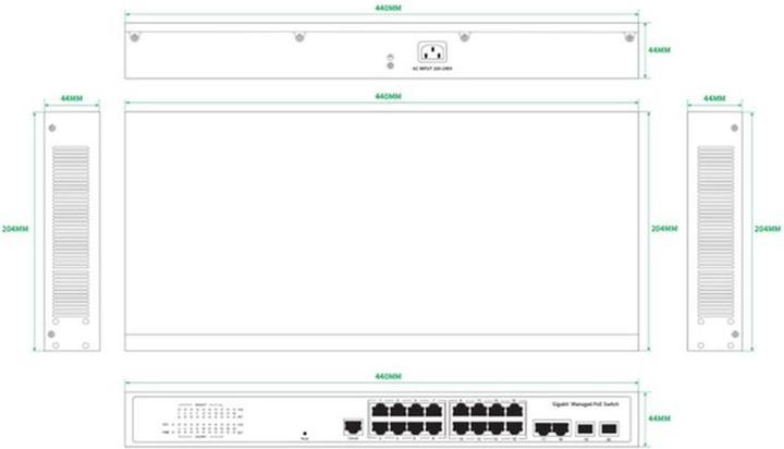 Produktbild Ernitec Managed Layer 2+ Switch, 16 (16 Ports)