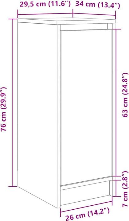 Immagine prodotto vidaXL Schuhschrank (29.50 x 34 x 76 cm)