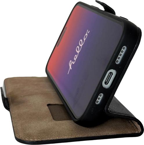 Actual product image Mike Galeli Book cover genuine leather Fabio black (Apple iPhone 15)