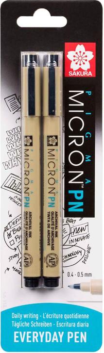 Actual product image Sakura Pigma Micron PN Pens Black 2pcs (Black, 2 x)