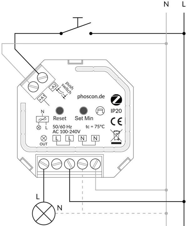 Actual product image Dresden Elektronik Phoscon Kobold Zigbee dimming actuator 400 W (Dimming actuator)