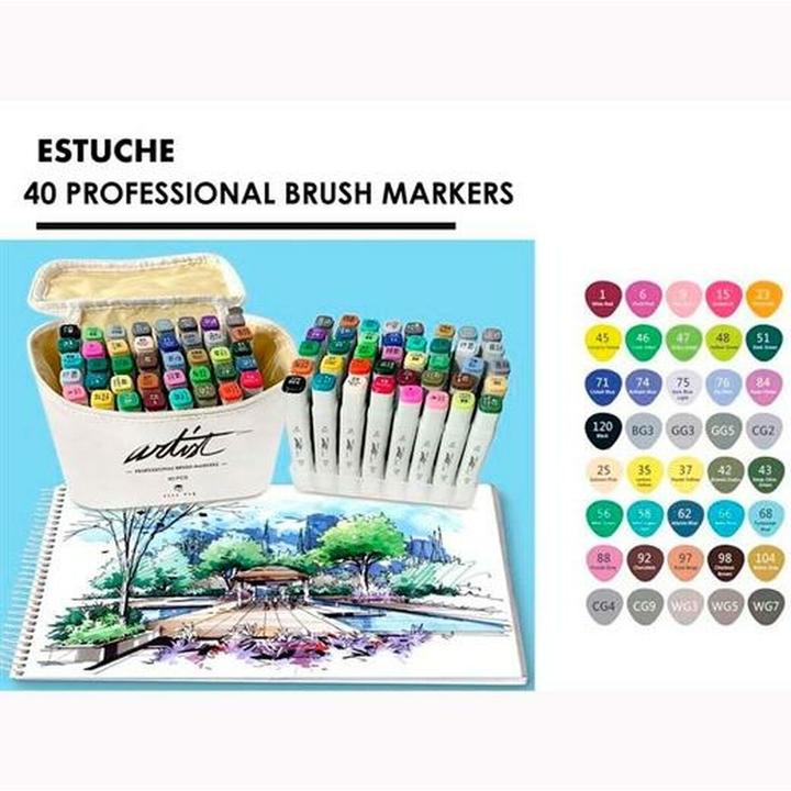 Produktbild Alex Bog Marker-Set Canvas Luxe Professional 40 Stücke Bunt (40x)