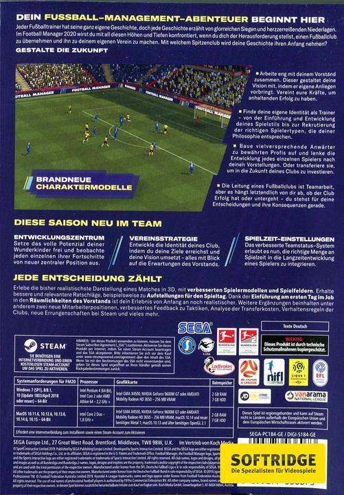 Actual product image Sega Football Manager 2020 (PC, EN)