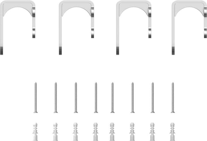 Immagine prodotto vidaXL Staffe di bypass per porte a sbarramento per binari rotondi 4 pezzi in acciaio inox