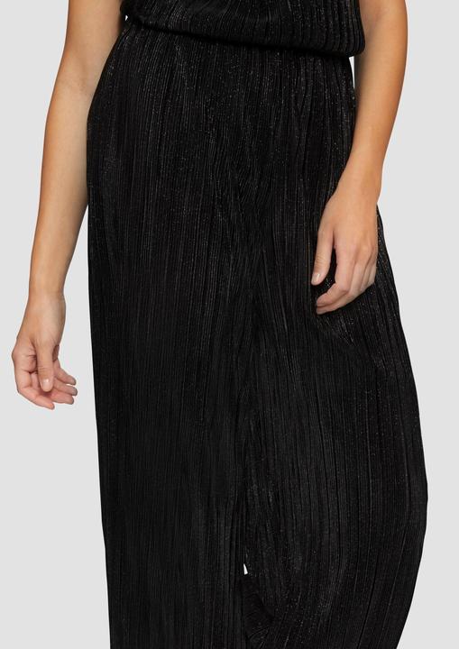 Produktbild S.Oliver Hose Plissierte Wide-Leg-Hose mit Glitzergarn (48)
