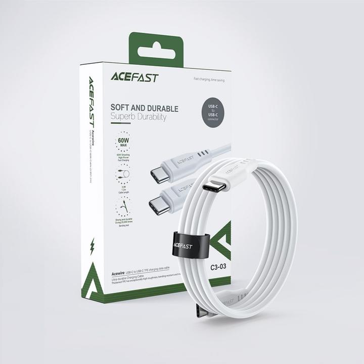 Actual product image Acefast C3-03 (1.20 m, USB 2.0, 60 W)