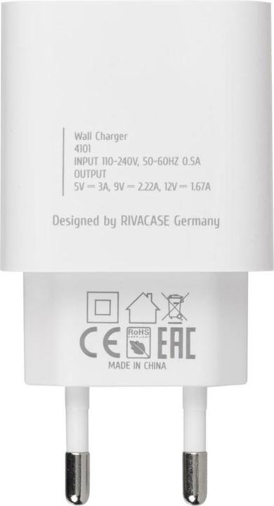 Actual product image Rivacase MOBILE CHARGER WALL/WHITE PS4101 W00 (20 W)