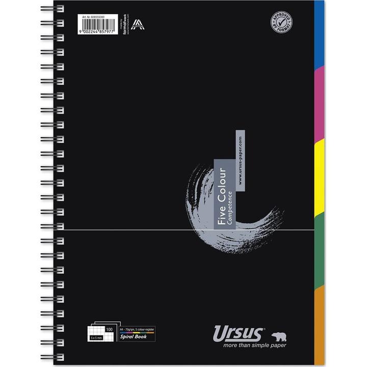 Actual product image Ursus Collegebook (A4, Checked, Hardcover)