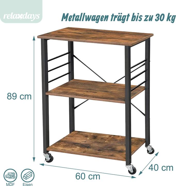 Actual product image Relaxdays Küchenwagen