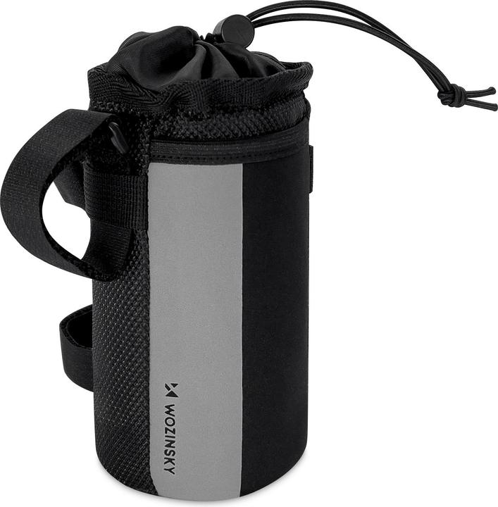 Actual product image Wozinsky thermal water bottle bag for bike or scooter 1l black (WBB29BK) (1 l)