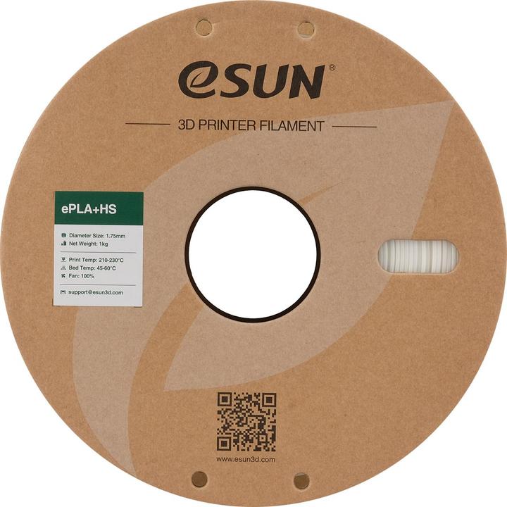 Produktbild eSUN EPLA+HS 1,75mm WHITE 1kg (PLA+, 1.75 mm, 1000 g, Weiss)