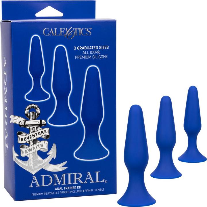 Actual product image Admiral Kit 3 Anal Plug Blue