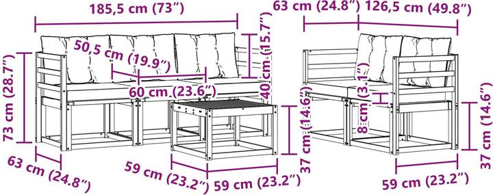 Produktbild vidaXL Outdoor-Sofa