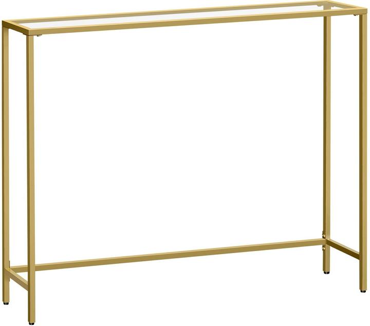 Vasagle Konsolentisch 100.5 x 80 cm, Gold, Tiefe: 20 (100.50 x 20 x 80 cm)