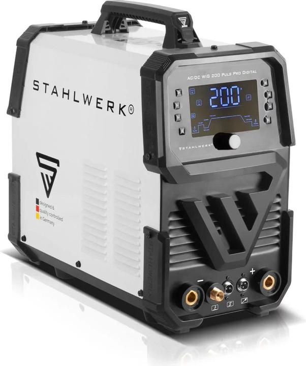 Actual product image Stahlwerk Shielding gas welder AC/DC TIG 200 Pulse Pro Digital Fully equipped