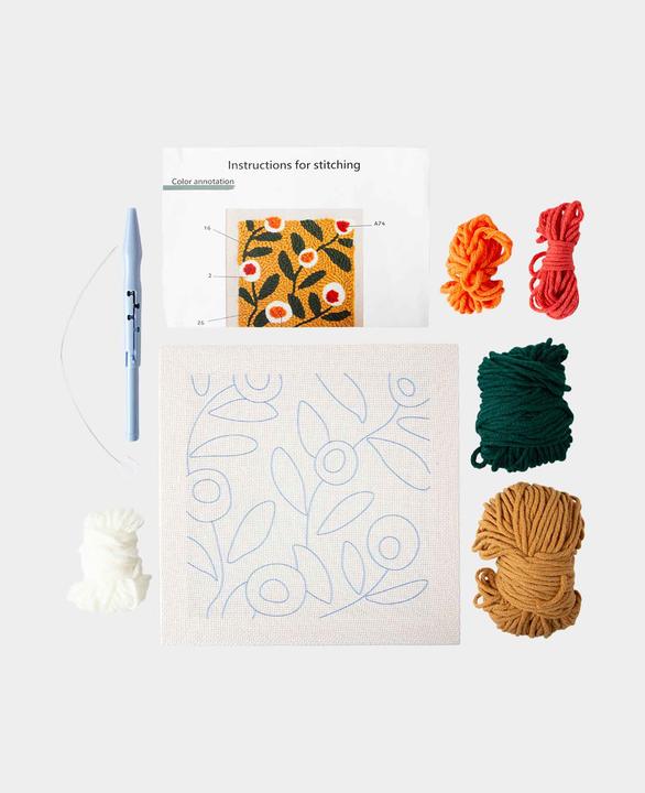 I Am Creative Punch Needle Anfänger Set, Pink Flower Power