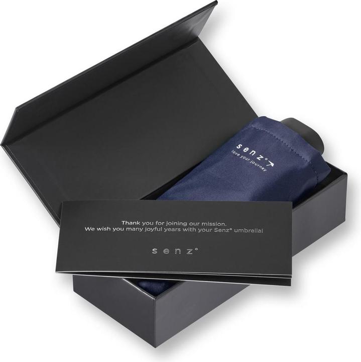 Actual product image Senz Micro Foldable Storm Regenschirm, Mitternachtsblau