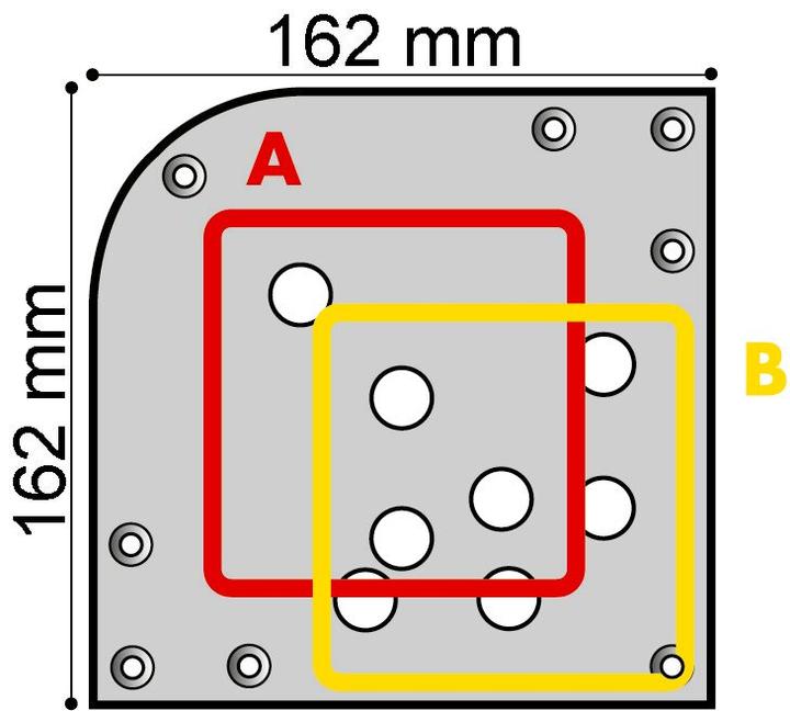 Actual product image Werkstarck Table feet 100/100 mm