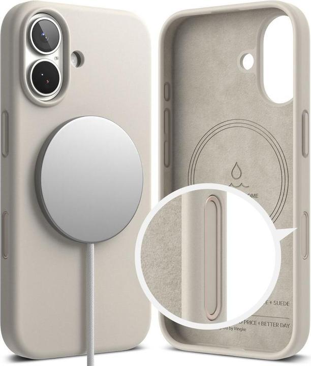 Produktbild Ringke Silikon Magnetische MagSafe Hülle für iPhone 17 - Beige (Apple iPhone 17)