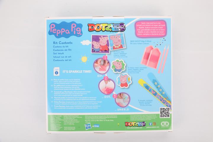 Productafbeelding Diamond Dotz DOTZIES® Original Diamond Painting Set Peppa Pig met 6 motieven: 2 plaatjes 15 x 15 cm, 2